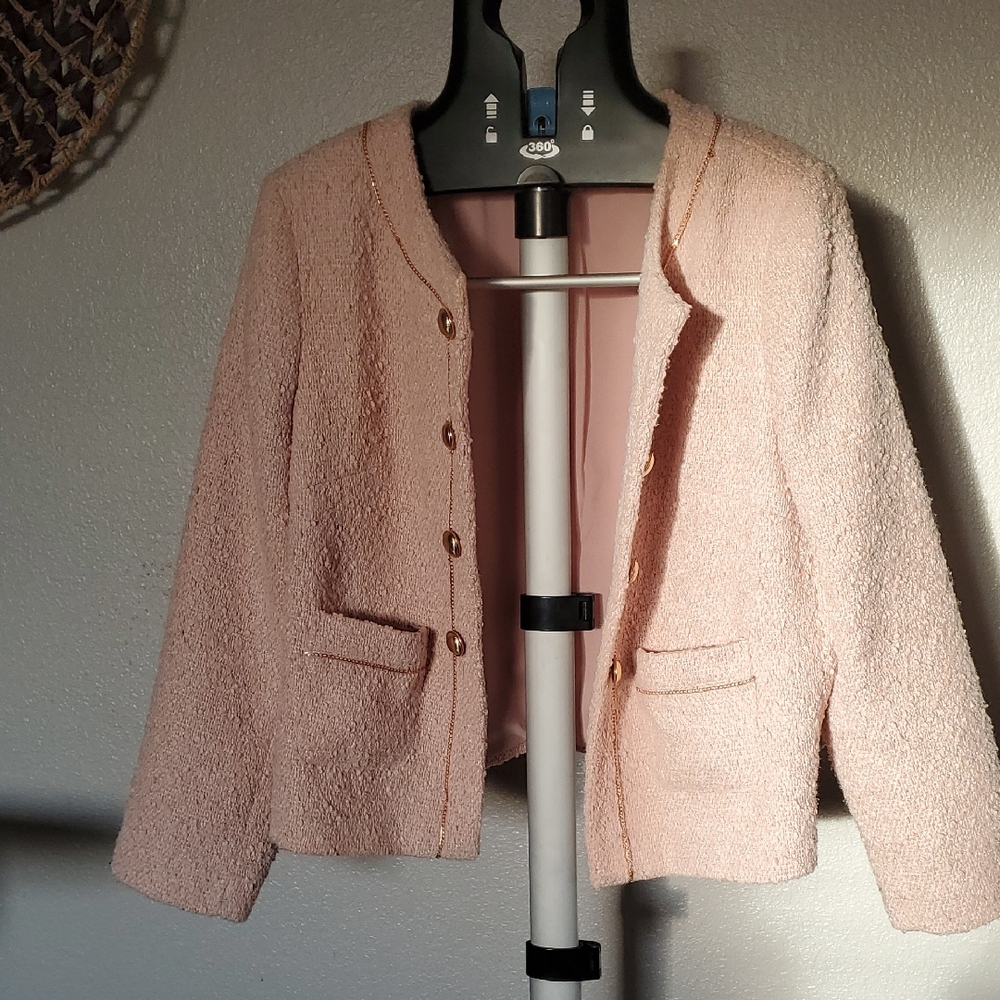 Express Blush Textured Blazer